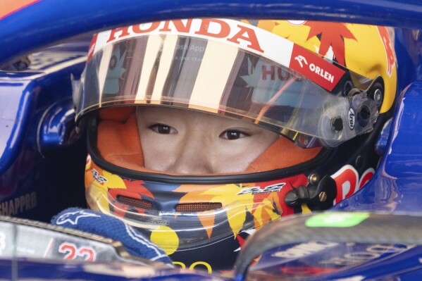 Team RB driver Yuki Tsunoda, of Japan, gets ready for the third practice session at the Formula 1 Canadian Grand Prix auto race Saturday, June 8, 2024 in Montreal. (Ryan Remiorz /The Canadian Press via AP)