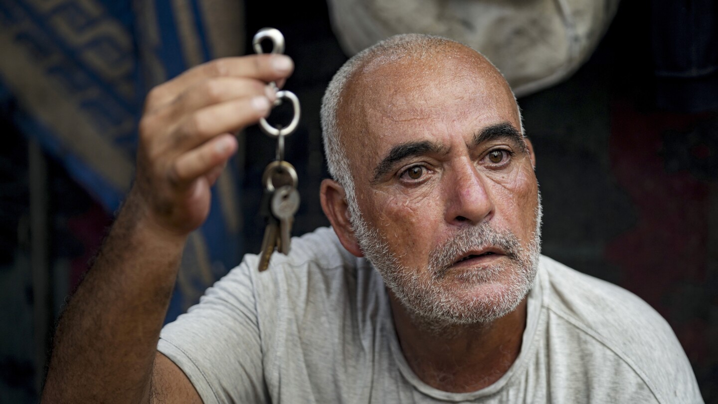 House keys have symbolic meaning for Palestinian families who have been repeatedly displaced by the war