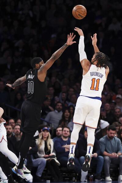 New York Knicks guard Jalen Brunson breaks records with three