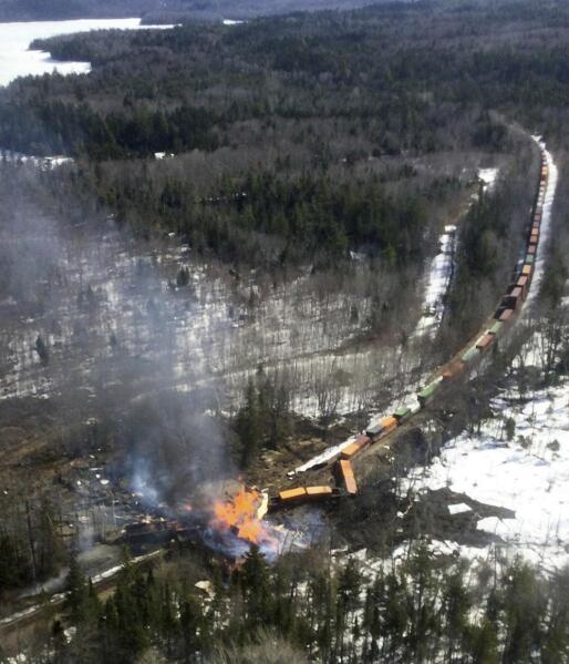 Cleanup Begins After Freight Train Derailment, Fire In Maine | Ap News