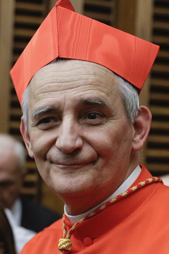 Cardinal Matteo Zuppi poses for photographers at the Vatican on Oct. 5, 2019. (AP Photo/Andrew Medichini, File)