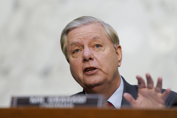 Committee Chairman Sen. Lindsey Graham, R-S.C., speaks during the confirmation hearing for Supreme Court nominee Amy Coney Barrett, before the Senate Judiciary Committee, Tuesday, Oct. 13, 2020, on Capitol Hill in Washington. (AP Photo/Susan Walsh, Pool)