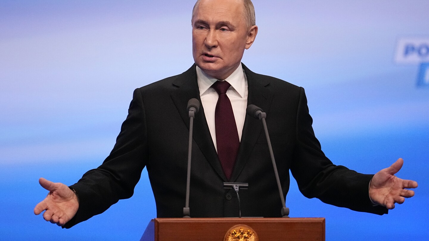 Президентът Владимир Путин се радва на победа рано в понеделник