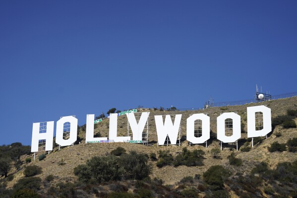 FILE - The Hollywood sign is pictured on Sept. 29, 2022, in Los Angeles. A new survey of the entertainment industry finds that the culture of Hollywood has shifted in the years since the downfall of Harvey Weinstein and the launch of the #MeToo movement, but many still don’t trust that sexual harassers will be held accountable. (AP Photo/Chris Pizzello, File)