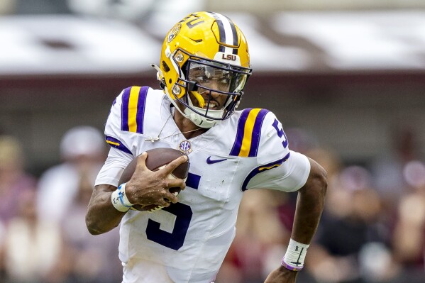 Jayden Daniels, the dazzling quarterback for LSU, is the AP college football player of the year | AP News