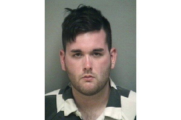 
              FILE - This undated file photo provided by the Albemarle-Charlottesville Regional Jail shows James Alex Fields Jr. Fields, convicted of first-degree murder for driving his car into counterprotesters at a white nationalist rally in Virginia faces 20 years to life in prison as jurors reconvene to consider his punishment. The panel that convicted Fields will hear more evidence Monday, Dec. 10, 2018, before recommending a sentence for Judge Richard Moore. (Albemarle-Charlottesville Regional Jail via AP, File)
            