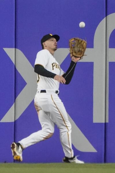 Pittsburgh Pirates' Daniel Vogelbach hits a pitch from San Diego