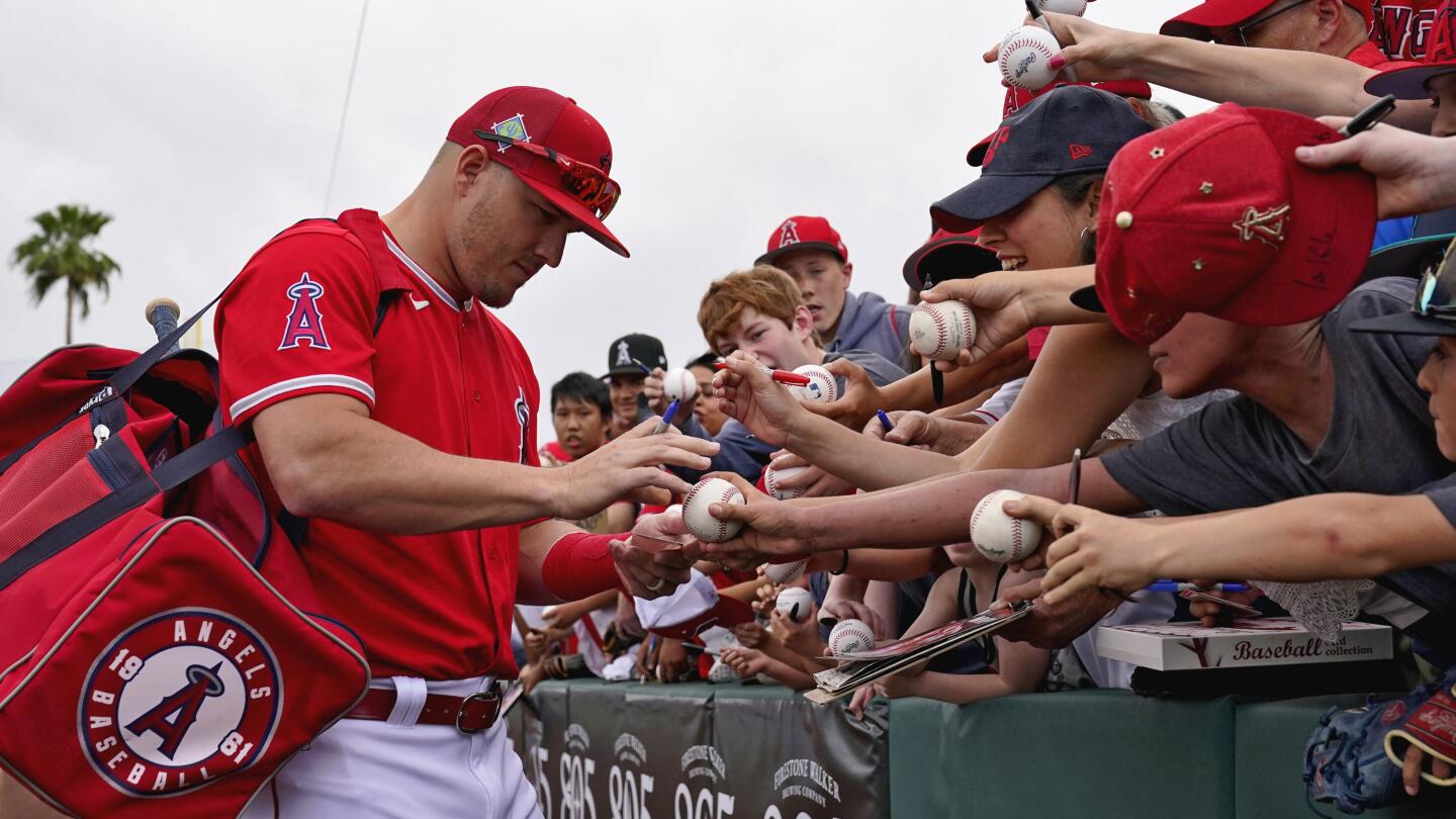 Mike Trout Autographed Full Name Authentic Home Los Angeles Angels