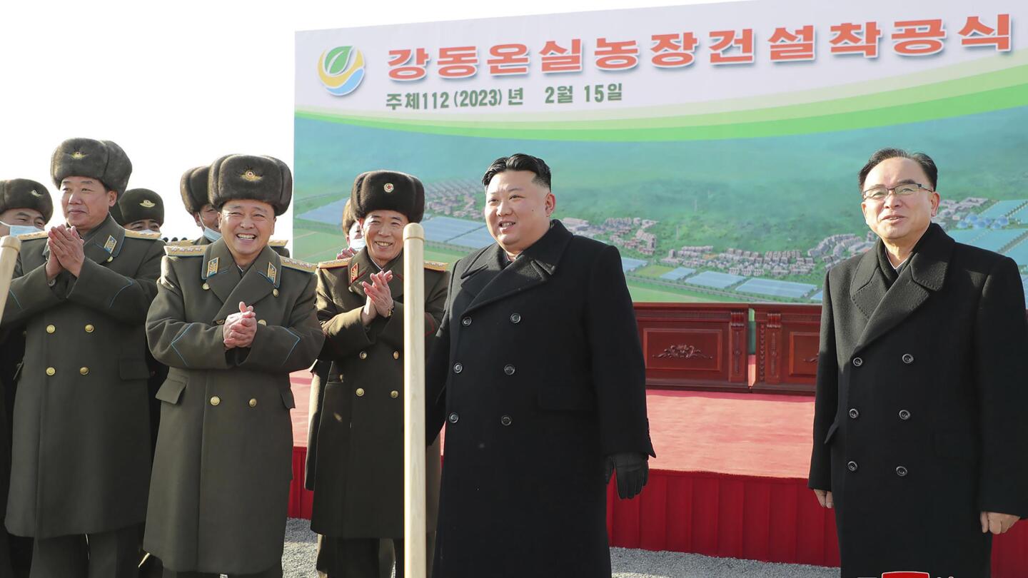 North Korea’s Kim breaks ground for housing, farm projects
