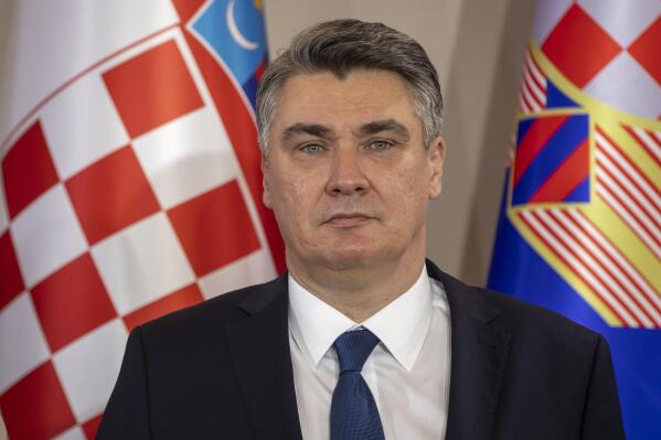 FILE - Croatian President elect Zoran Milanovic addresses dignitaries after taking the oath in Zagreb, Croatia, Feb. 18, 2020. Croatia's president has criticized Western nations for sending heavy tanks and other arms to Ukraine for its defense against the Russian aggression, saying it will only prolong the war. Speaking to reporters in the Croatian capital, Zoran Milanovic said Monday Jan. 30. 2023, it is "manic" to believe that Russia can be defeated in a conventional war. (AP Photo/Darko Bandic, File)