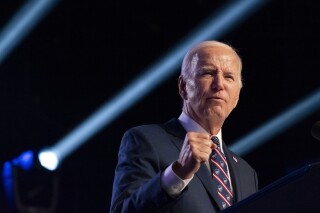 President Joe Biden speaks at a campaign event at Montgomery County Community College in Blue Bell, Pa., Friday, Jan. 5, 2024. (AP Photo/Stephanie Scarbrough)
