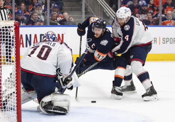 Kent Johnson scores game-winner for Blue Jackets against Winnipeg Jets