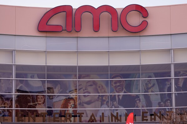 FILE - An AMC movie cinema is shown before opening Friday, Jan. 29, 2021, in Garland, Texas. (AP Photo/LM Otero, File)