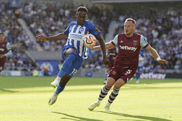 West Ham ends Brighton's perfect record in EPL
