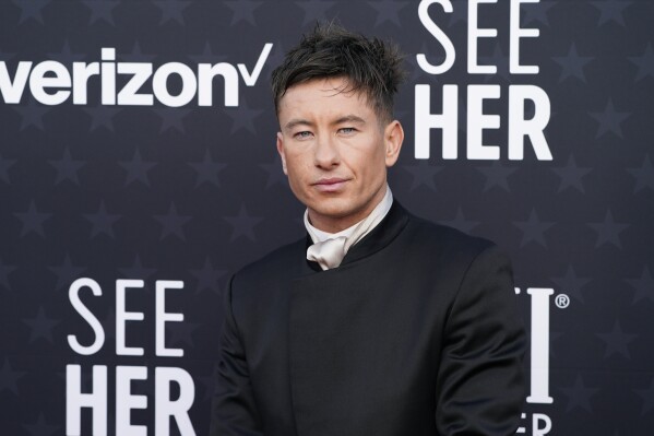 Barry Keoghan arrives at the 29th Critics Choice Awards on Sunday, Jan. 14, 2024, at the Barker Hangar in Santa Monica, Calif. (Photo by Jordan Strauss/Invision/AP)