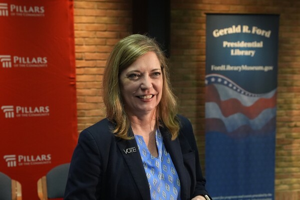 North Carolina Executive Director of the State Board of Election, Karen Brinson Bell is seen during an election forum, Sept. 19, 2024, in Ann Arbor, Mich. (AP Photo/Carlos Osorio, File)