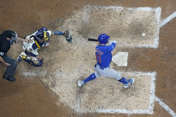 Milwaukee Brewers' William Contreras celebrates after hitting a home run  during the fourth inning of a baseball game against the Los Angeles Dodgers  Wednesday, May 10, 2023, in Milwaukee. (AP Photo/Morry Gash