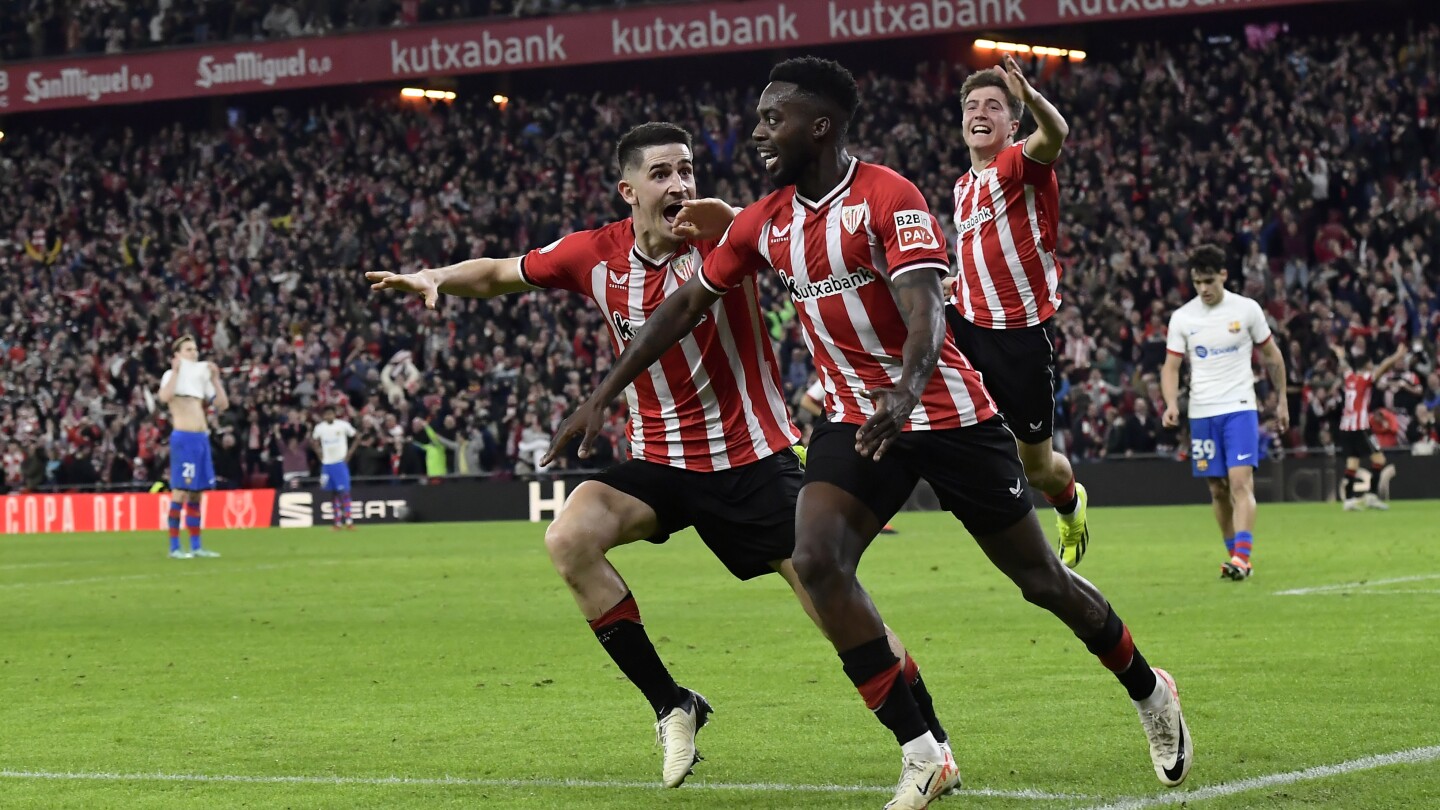 Williams scores on return from Africa Cup to help Athletic beat Barcelona in Copa