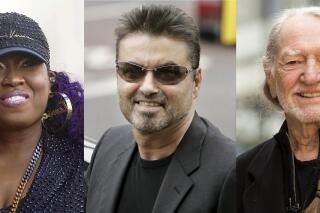 This combination of photos shows Missy Elliott, George Michael and Willie Nelson, who are among this year's 2023 inductees into the Rock & Roll Hall of Fame. (AP Photo)