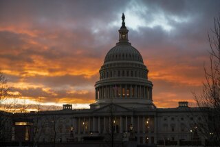 FILE - In this Jan. 24, 2019, file photo, the Capitol at sunset in Washington. Facing criticism that the Senate has become little more than what one member calls “an expensive lunch club,” Congress...