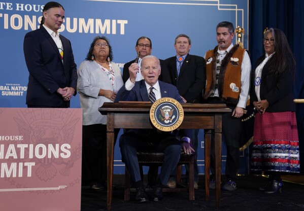 At tribal summit, Biden says he's working to 'heal the wrongs of ...