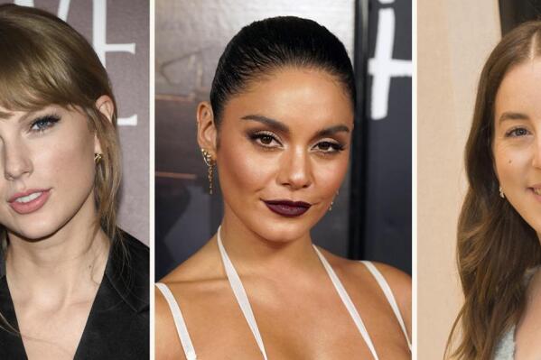 This combination photo of celebrities with birthdays from Dec. 11-17 shows Mos Def, from left, Regina Hall, Taylor Swift, Vanessa Hudgens, Alana Haim, JB Smoove and Eugene Levy. (AP Photo)