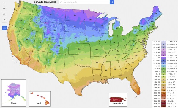 Hardiness Zone Map at