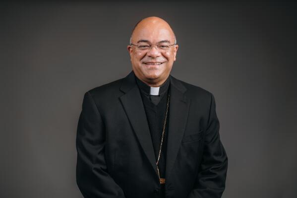 This photo provided by Diocese of Houma-Thibodaux shows Most Reverend Shelton J. Fabre.  The Louisiana bishop who has led efforts against racism was named on Tuesday, Feb. 8, 2022, as the archbishop for the Archdiocese of Louisville in Kentucky. The Most Reverend Shelton J. Fabre has served as bishop of the Diocese of Houma-Thibodaux since 2013. His appointment was announced by Pope Francis. (Diocese of Houma-Thibodaux via AP)