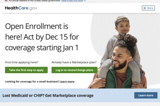 This Wednesday, Nov. 1, 2023 image shows part of the HealthCare.gov website. The time to shop for health insurance on the Affordable Care Act’s coverage marketplaces starts Wednesday. Experts and insurance agents say people should think about more than price before picking next year’s coverage. (AP Photo)