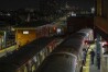 New York Police officers clear a train at the Coney Island Stillwell Avenue Terminal, May 5, 2020, in the Brooklyn borough of New York. (AP Photo/Frank Franklin II, file)