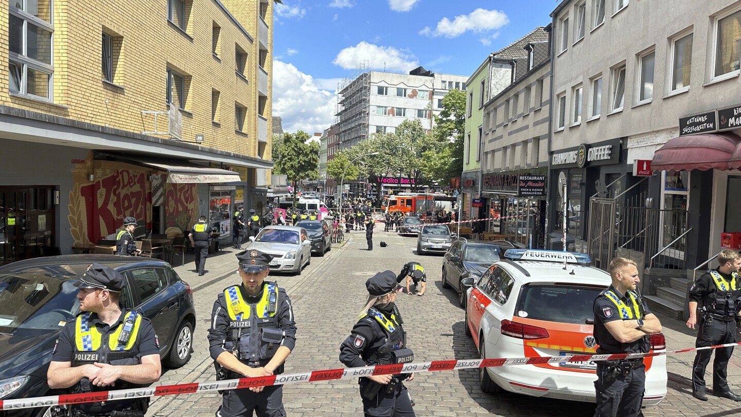 German police shot a man allegedly threatening them with a hammer in Euro 2024 host city Hamburg