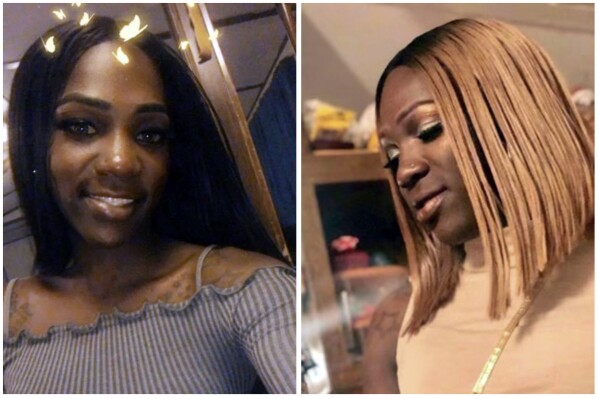 FILE - This combo photo of undated selfie, courtesy of the Dime Doe family, shows Dime Doe, a Black transgender woman. On Friday, Feb. 23, 2024, Daqua Lameek Ritter was found guilty of shooting Doe three times on Aug. 4, 2019, because of her gender identity in the first federal trial based on a bias-motivated crime of that sort. To prove Ritter's rationale, the Department of Justice relied heavily on evidence that Ritter feared public knowledge of their clandestine relationship would lead to humiliation as a “homosexual” in his rural South Carolina community. (Dime Doe Family via AP, File)