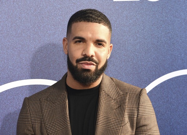 FILE - Drake, an executive producer of the HBO drama series "Euphoria," poses at the premiere in Los Angeles on June 4, 2019. Drake is the leading nominee for next month’s BET Awards. The Canadian rapper received seven nominations Thursday, including an album of the year nod for “For All the Dogs.” (Photo by Chris Pizzello/Invision/AP, File)