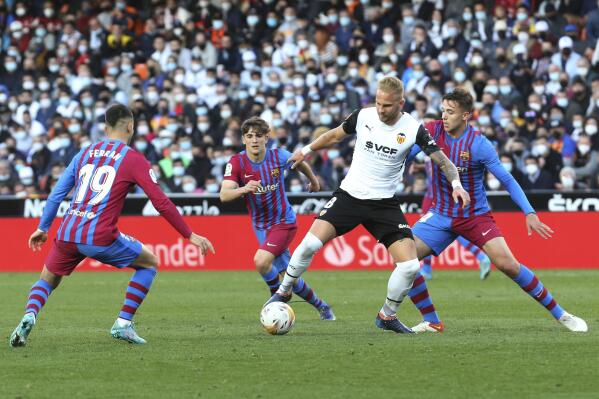 03 April 2022; Mestalla Stadium, Valencia, Spain; La Liga football