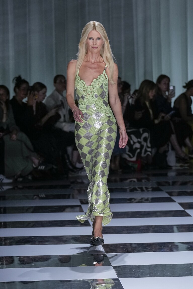 MILAN FASHION PHOTOS: Versace taps Barbie Zeitgeist; Sharon Stone takes  front row at Tod's