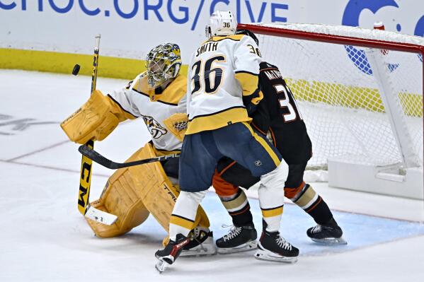 Novak scores 2nd goal in OT, Predators beat Ducks 5-4