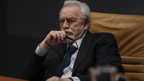 This image released by HBO shows Brian Cox as Logan Roy in a scene from the series 