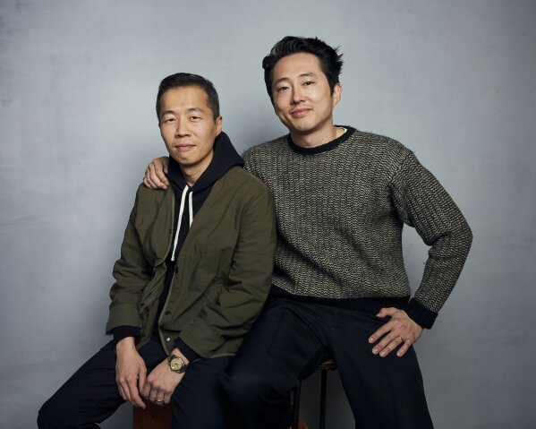 Director Lee Isaac Chung, left, and Steven Yeun pose for a portrait to promote the film "Minari" at the Music Lodge during the Sundance Film Festival on Monday, Jan. 27, 2020, in Park City, Utah. (Photo by Taylor Jewell/Invision/AP)