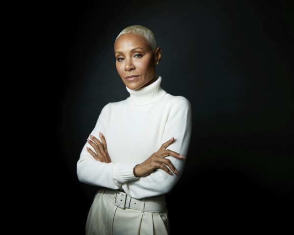 Jada Pinkett Smith poses for a portrait to promote her new memoir "Worthy" on Monday, Oct. 16, 2023, in New York. (Photo by Taylor Jewell/Invision/AP)