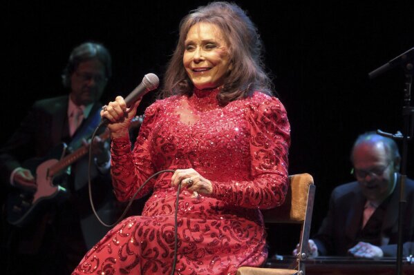 
              FILE - In this Aug. 28, 2016 file photo, Loretta Lynn performs in concert at the American Music Theater in Lancaster, Pa. A posting on country music legend Lynn's website says she has been hospitalized after having a stroke. The posting says Lynn was admitted into a Nashville hospital on Thursday night, May 4, 2017, after suffering the stroke at her home in Hurricane Mills, Tenn. (Photo by Owen Sweeney/Invision/AP, File)
            