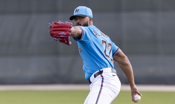 Marlins ace Sandy Alcántara hits 99 mph in return to mound after missing  2024 season | AP News
