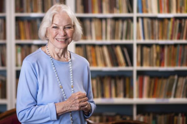 FILE - Ellen Burstyn poses for a portrait in the Paul Newman Library of the Actors Studio in New York on Sept. 28, 2019. Burstyn stars as a woman forced into a retirement home in the film "Queen Bees." (Photo by Charles Sykes/Invision/AP, File)