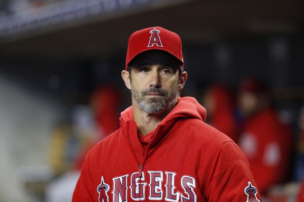 FILE - Los Angeles Angels manager Brad Ausmus watches during the sixth inning of a baseball game against the Detroit Tigers in Detroit, Tuesday, May 7, 2019. The Yankees are set to hire Ausmus to replace Carlos Mendoza as bench coach for manager Aaron Boone, a person familiar with the decision told 花椒直播 on Tuesday, Nov. 21, 2023. (AP Photo/Paul Sancya, File)