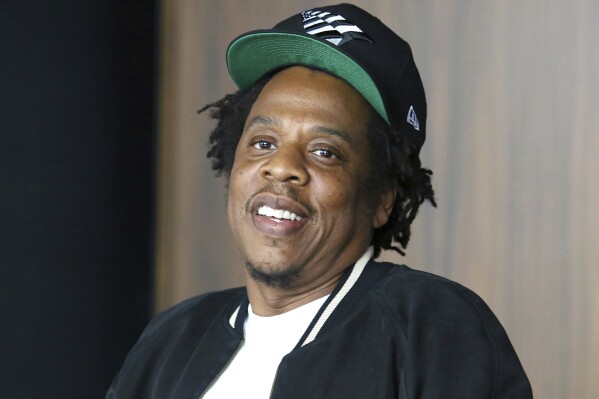 FILE - Jay-Z appears during a news conference announcing the launch of Dream Chasers record label in joint venture with Roc Nation in New York on July 23, 2019. Jay-Z ’s annual Made in America festival, held in Philadelphia over Labor Day weekend, has been canceled for a second year in a row.(Photo by Greg Allen/Invision/AP, File)