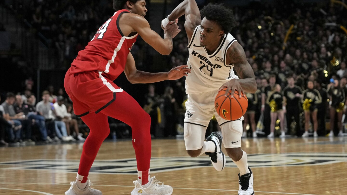 UCF uses 20-3 run in the second half to stifle No. 23 Texas Tech in 75-61 victory