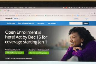 FILE - The healthcare.gov website is seen on Nov. 1, 2022 in Washington.  The Biden administration says it’s seeing a big uptick in the number of new customers buying private health insurance for 2023 from the Affordable Care Act’s marketplace.  (AP Photo, File)
