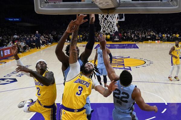Anthony Davis leads Lakers past Grizz without Ja, 112-103