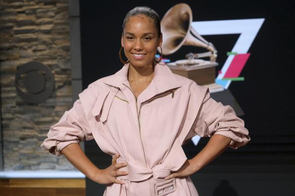 FILE - Alicia Keys is seen at the 62nd Grammy Awards nominations press conference in New York on Nov. 20 2019. (Photo by Charles Sykes/Invision/AP, File)