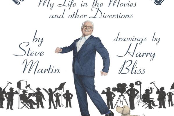 This cover image released by Celadon shows “Number One Is Walking: My Life in the Movies and Other Diversions,” by Steve Martin with drawings by Harry Bliss. (Celadon via AP)