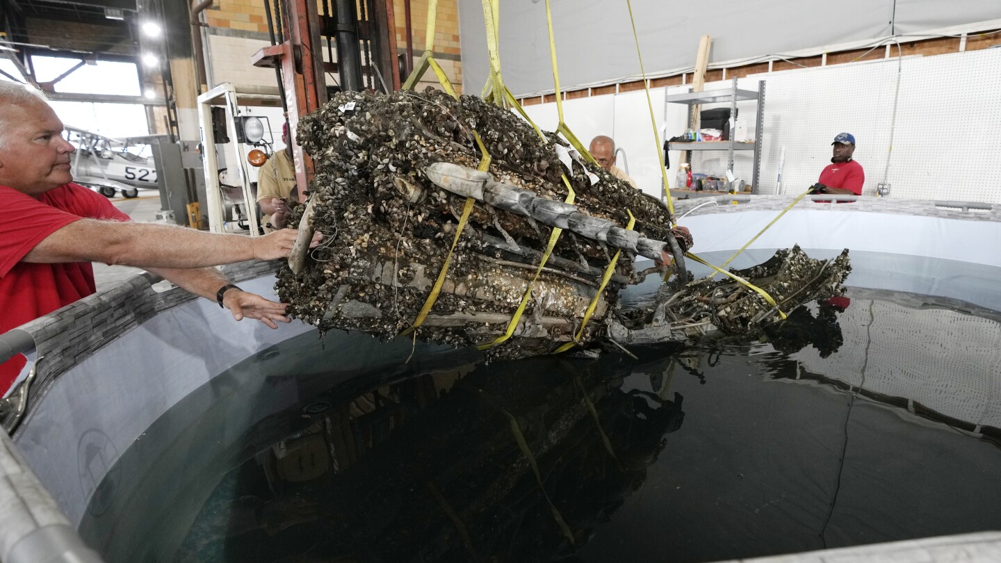 Wreckage from Tuskegee airman's plane that crashed during WWII training recovered from Lake Huron